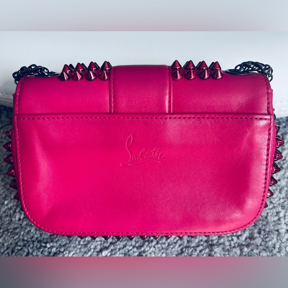 Christian Louboutin Pink Studded Clutch or Crossbody Bag - Picture 2 of 11